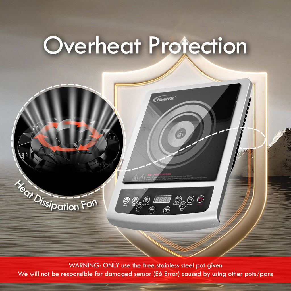 Induction Cooker Steamboat with Stainless Steel Pot + Stainless Steel YuanYang pot (PPIC848+ YY Pot)