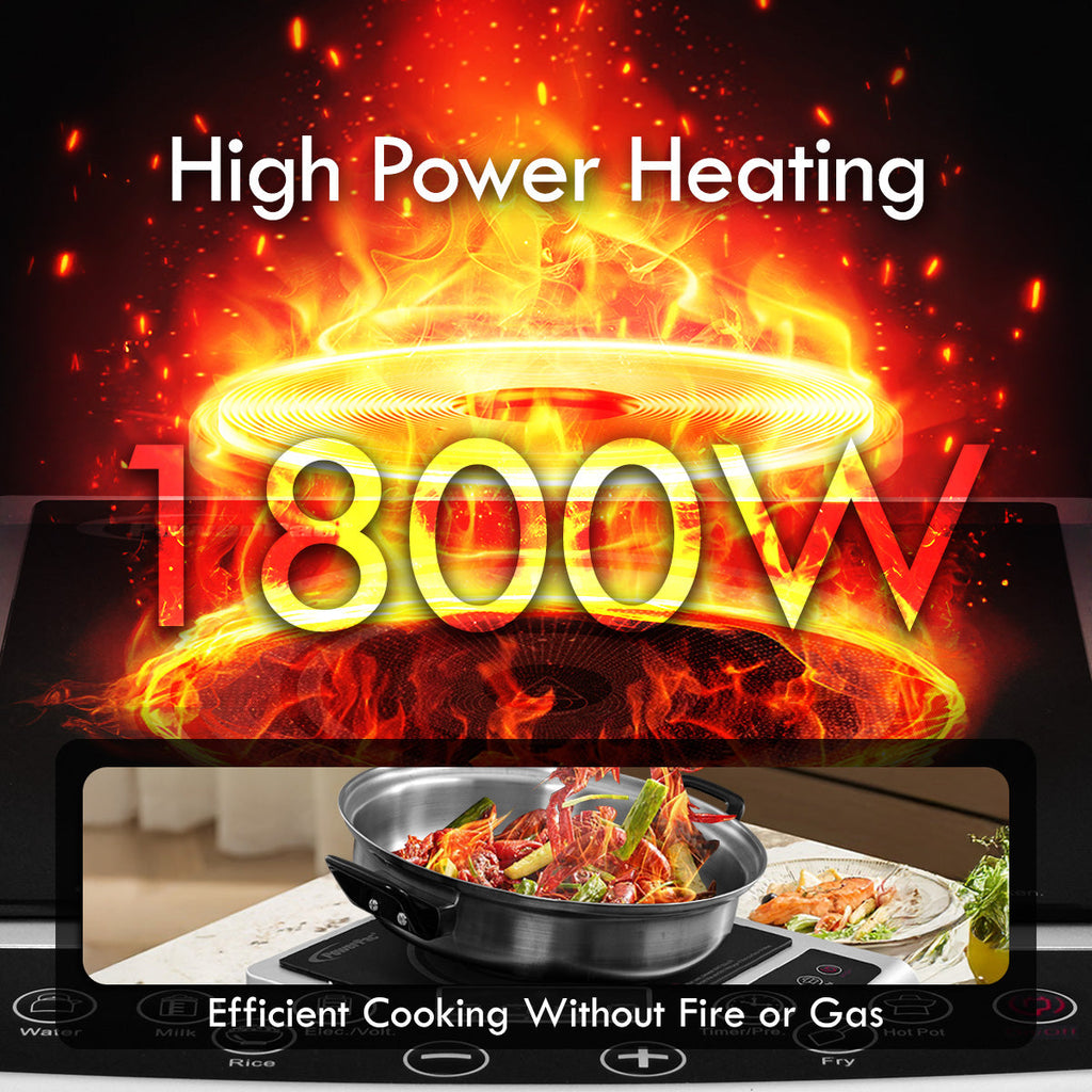 Induction Cooker Steamboat with Stainless Steel Pot + Stainless Steel YuanYang pot (PPIC848+ YY Pot)