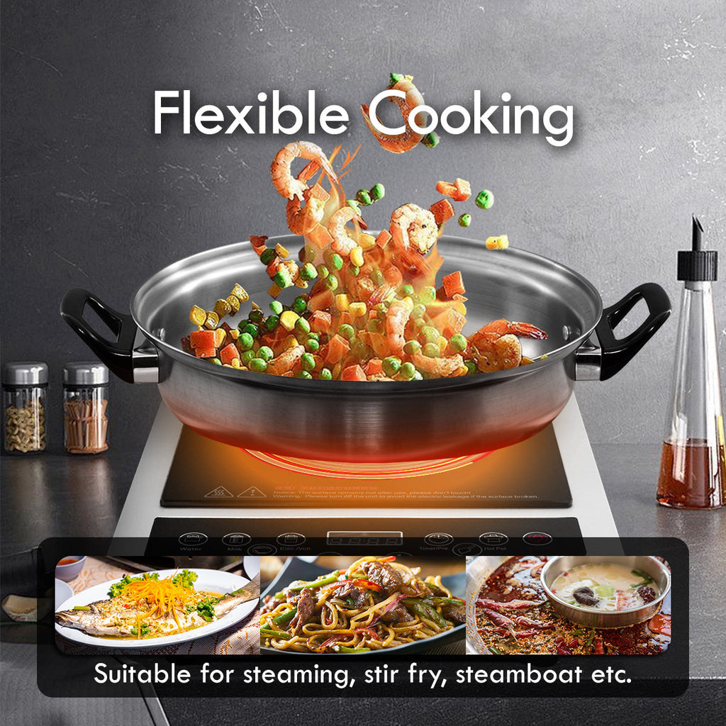 Induction Cooker Steamboat with Stainless Steel Pot + Stainless Steel YuanYang pot (PPIC848+ YY Pot)
