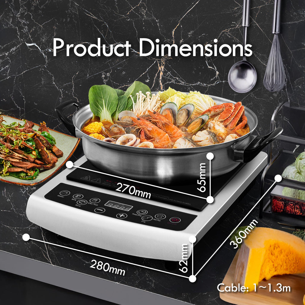 Induction Cooker Steamboat with Stainless Steel Pot + Stainless Steel YuanYang pot (PPIC848+ YY Pot)