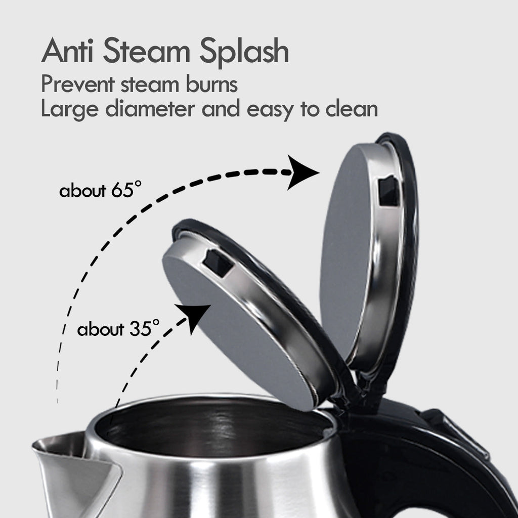 Electric Kettle, Cordless Kettle Jug 1.8L Stainless Steel (PPJ2003)