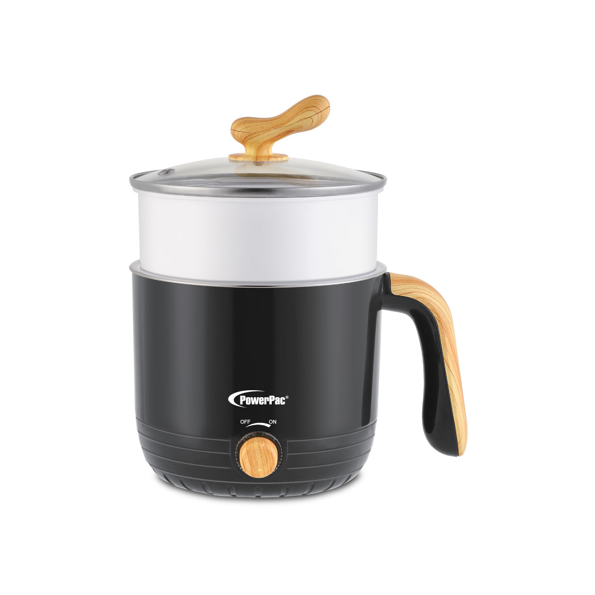 1.2L Stainless Steel Multi Cooker, Steamboat, Steamer (PPJ2012) Black