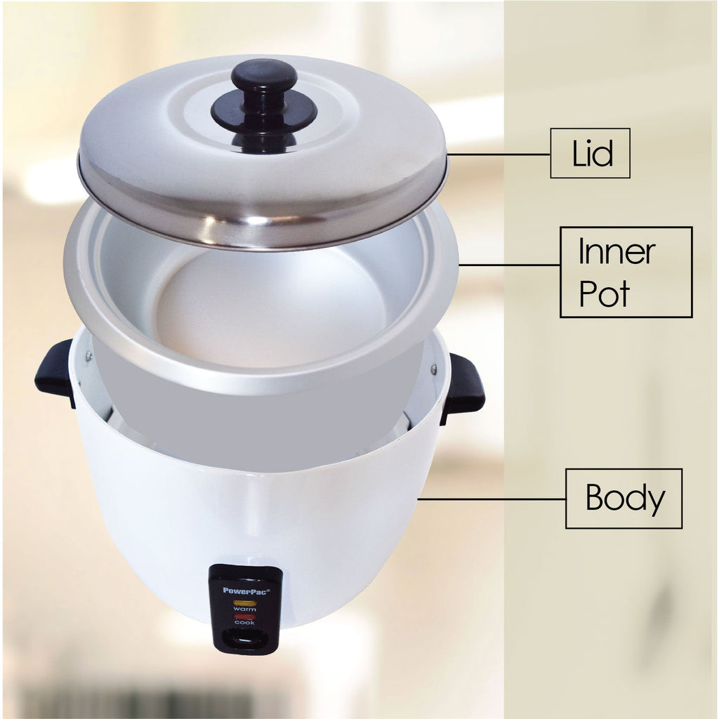 1L Rice Cooker with Aluminium Inner Pot (PPRC4) Green