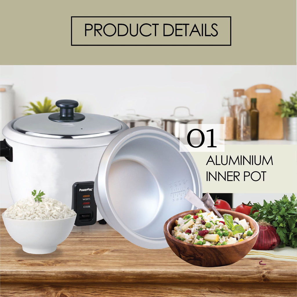 1L Rice Cooker with Aluminium Inner Pot (PPRC4) Green