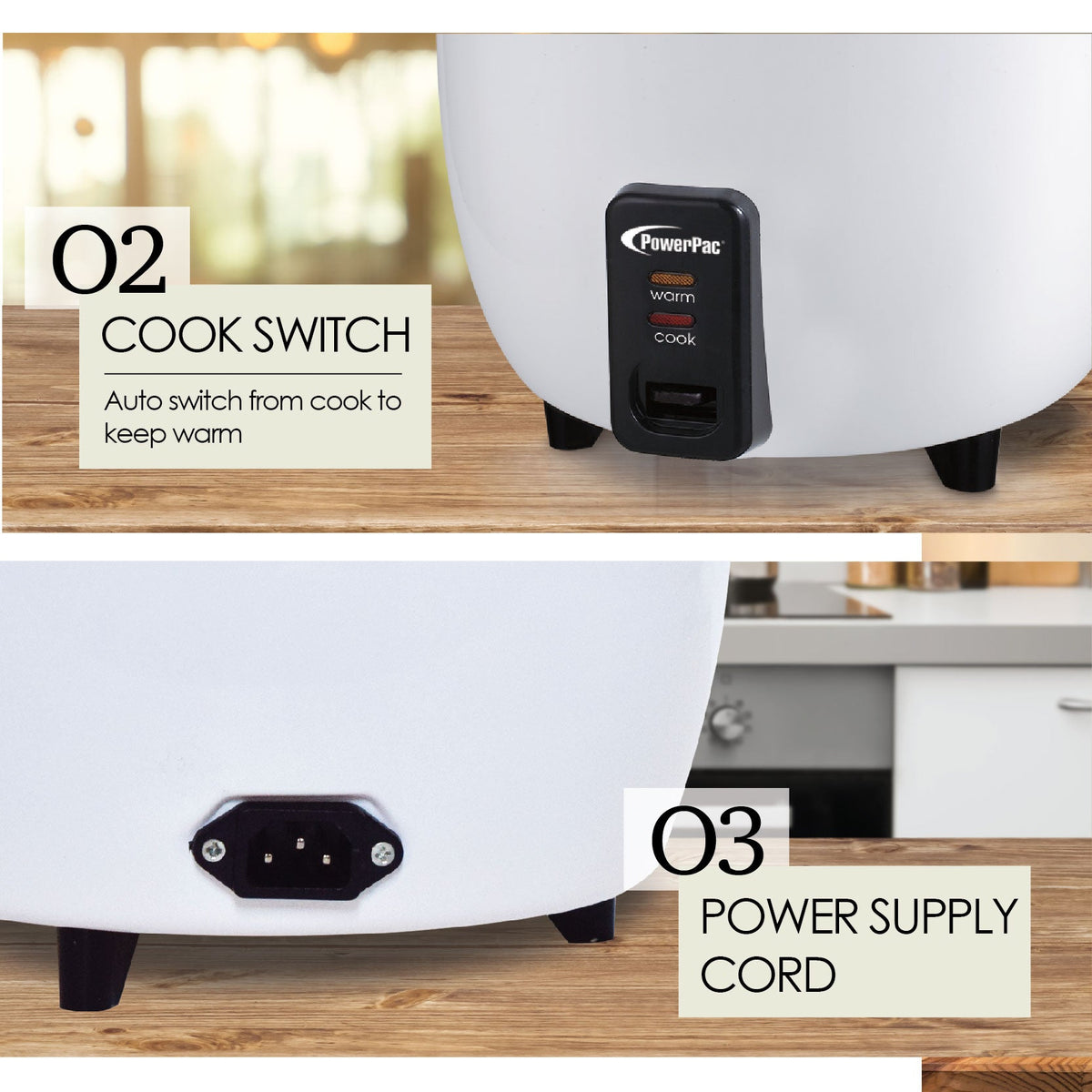 1L Rice Cooker with Aluminium Inner Pot (PPRC4) Green