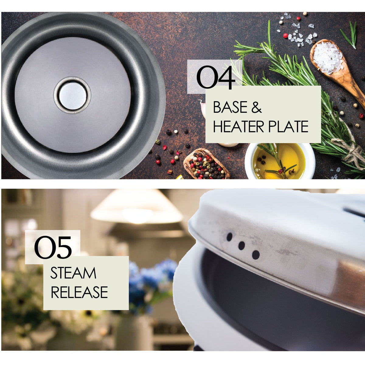 1L Rice Cooker with Aluminium Inner Pot (PPRC4) Green