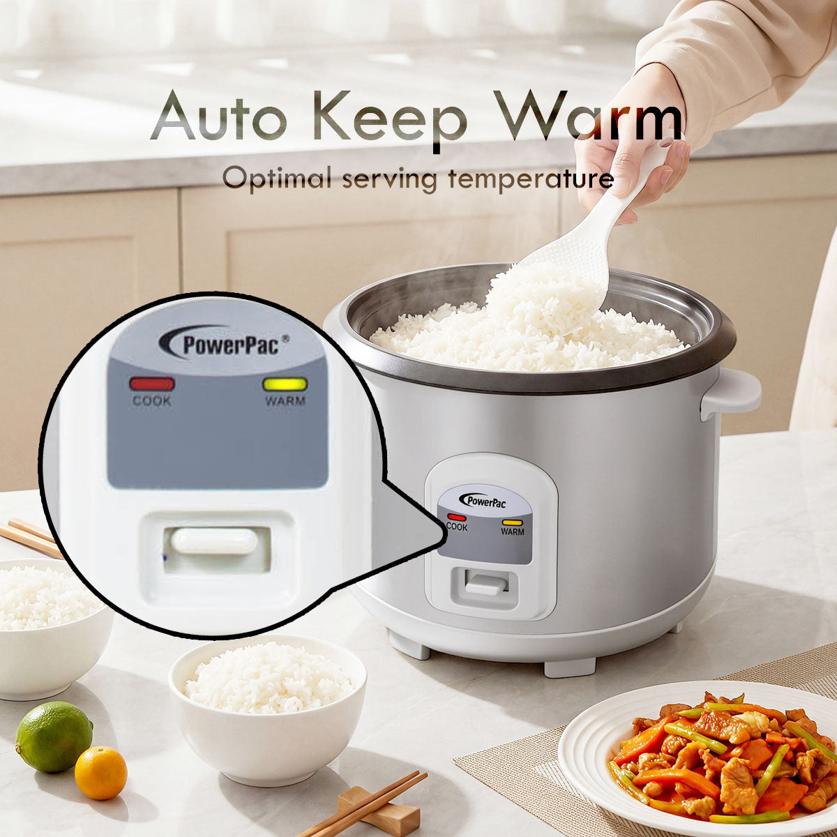 0.6L Rice Cooker with Steamer (PPRC62)