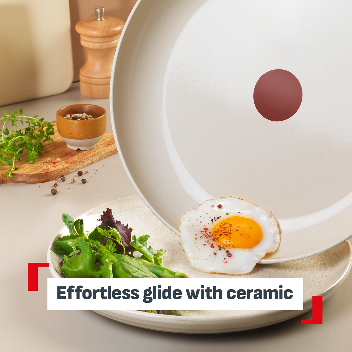 Tefal (Re)cycle Induction Ceramic Green Lichen Non-Stick Wok 28cm