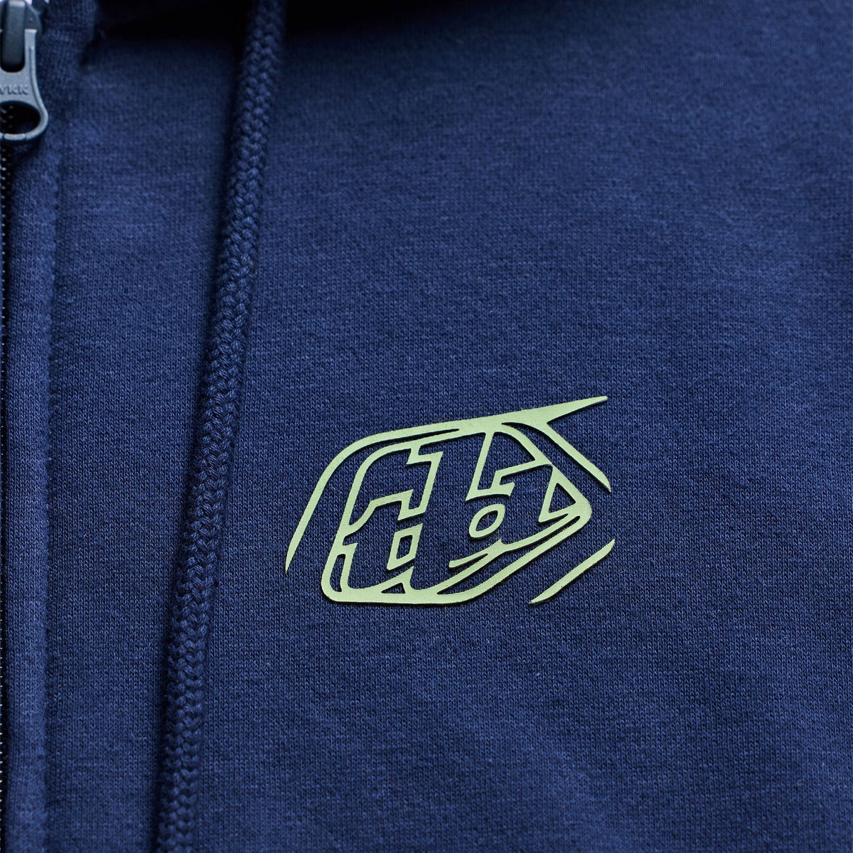 Zip up Hoodie Badge Navy / Sage