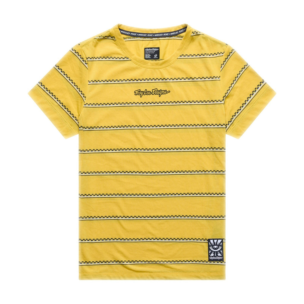 Womens Lilium Ride SS Tee Checked Out Butter