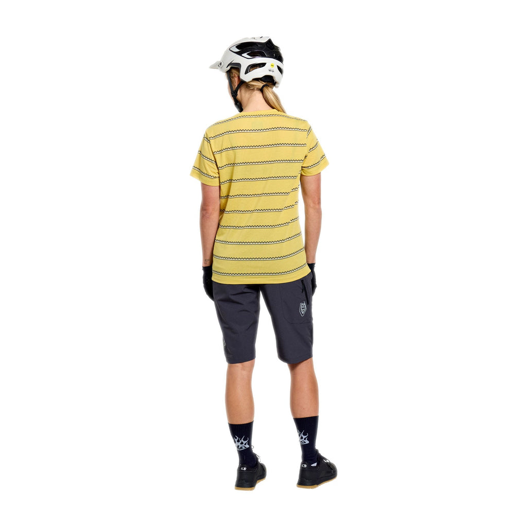 Womens Lilium Ride SS Tee Checked Out Butter