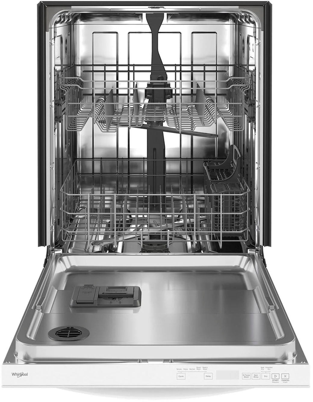 Whirlpool - 24 Top Control Built-In Dishwasher with Stainless Steel Tub, Large Capacity with Tall Top Rack, 50 dBA - White