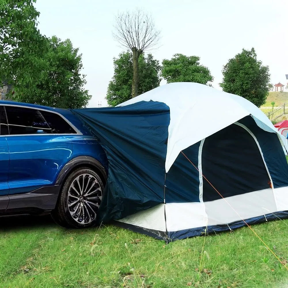 Tent Attachment for Camping -Up to 6-8 Person Sleeping Capacity, Car Tent Includes Rainfly and Storage Bag,Universal Fit, 8' W x 8' L x 7.2' H,Suitable Camping Traveling Family Outdoor Activities