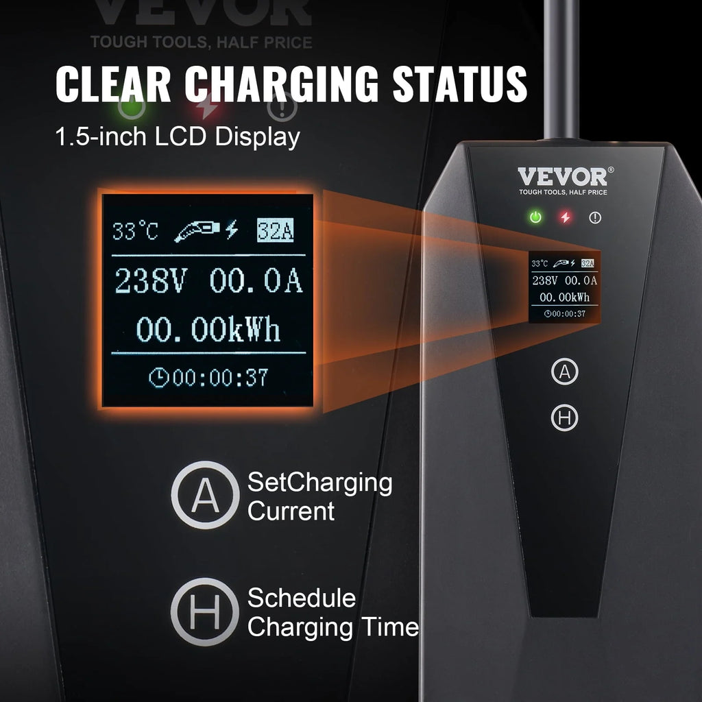BENTISM Portable EV Charger (AC 240V 32 A) EV Car Charging Cable Level 2 NEMA 14-50P 28ft EV-B06-US007B
