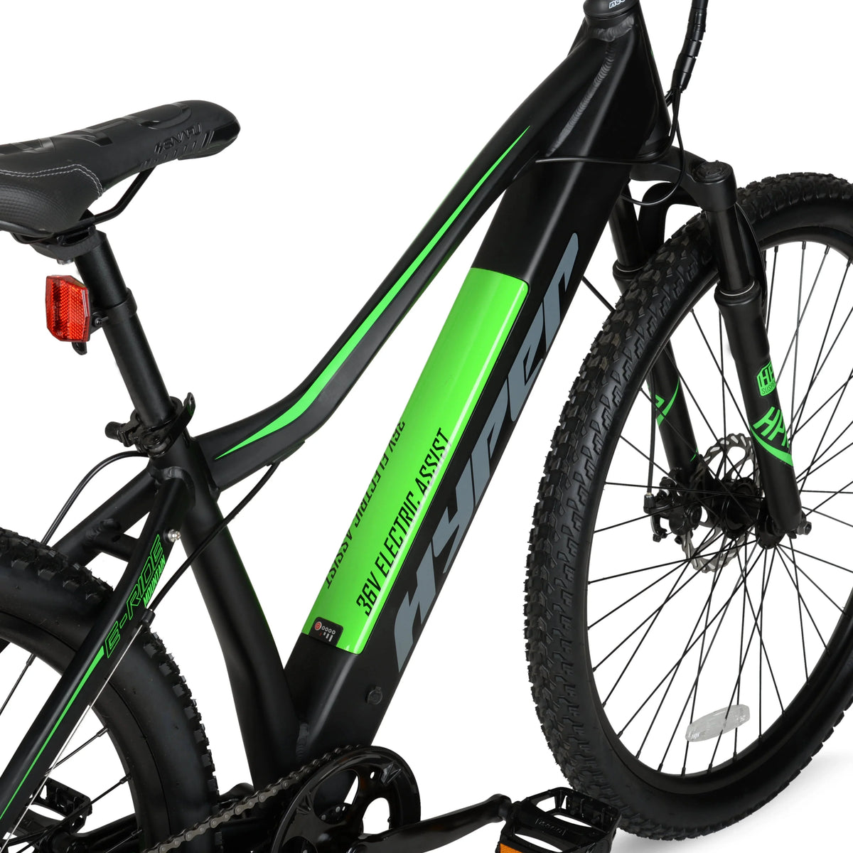 Hyper Bicycles 29 36V Electric Mountain Bike for Adults, Pedal-Assist, 250W E-Bike Motor, Black