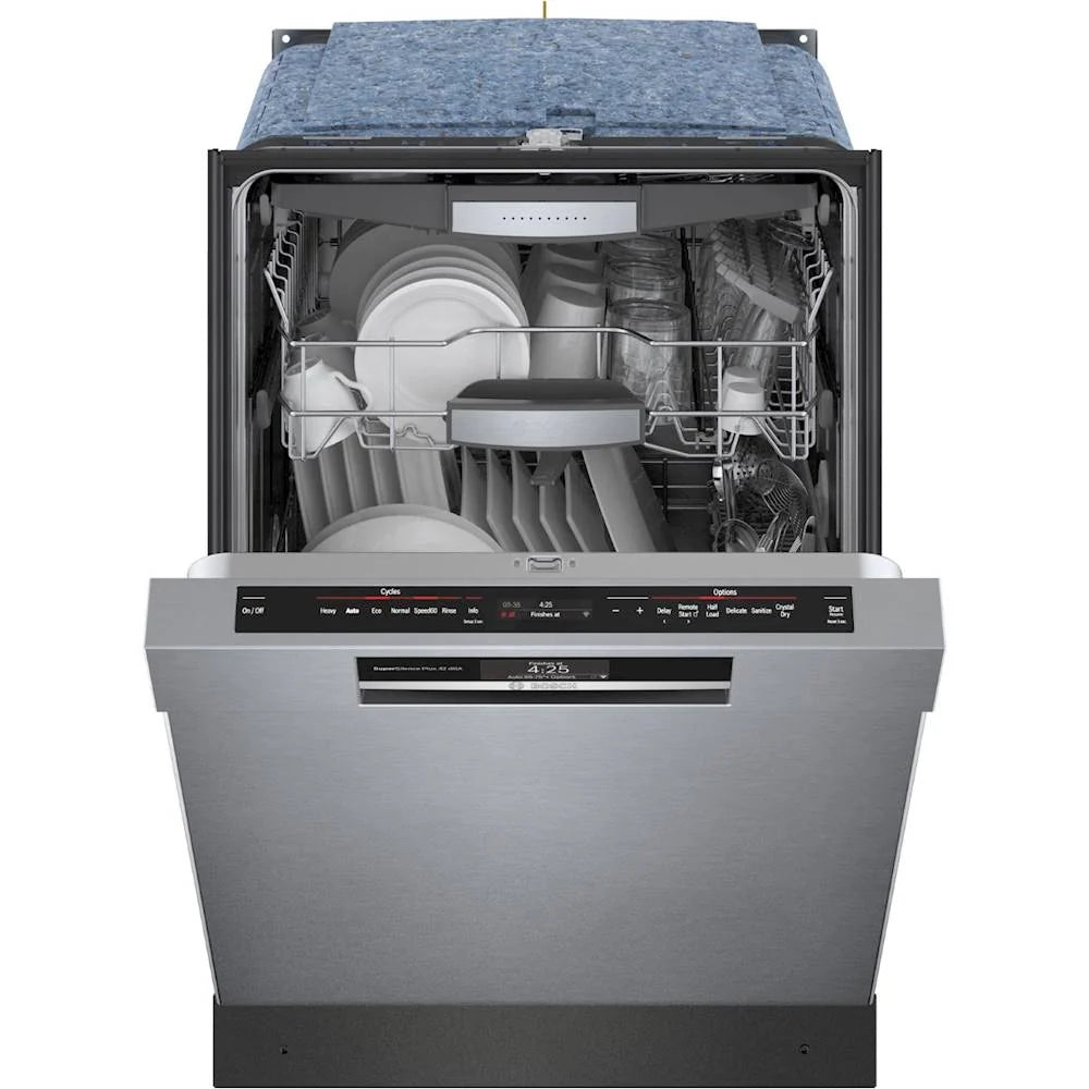 Bosch - 800 Series 24 Top Control Built-In Dishwasher with CrystalDry, Stainless Steel Tub, 3rd Rack, 42 dBa - Stainless steel