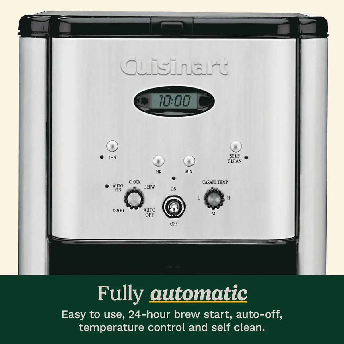 Cuisinart DCC-1200P1 Brew Central 12-Cup Programmable Coffeemaker Coffee Maker, Carafe, Brushed Chrome