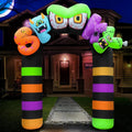 13Ft Halloween Inflatables Giant Octopus Black Sticky Pumpkin LED Light Blow up Halloween Decor for Carnival Party Store Outdoor Yard Lawn Decorations