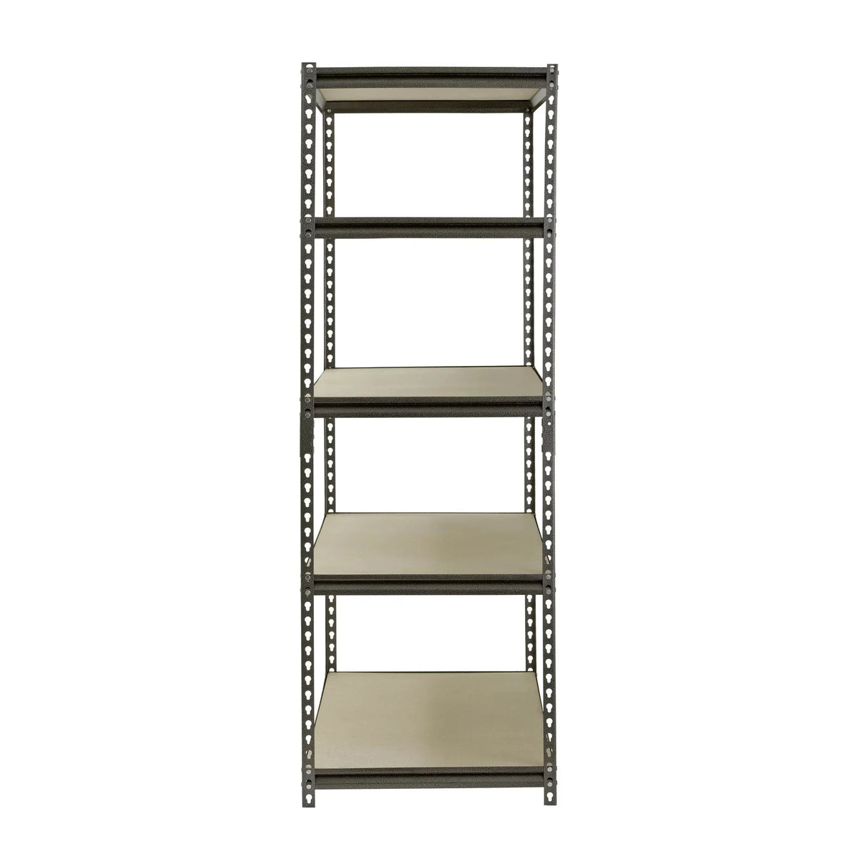 Edsal 48W x 24D x 72H 5-Shelf Steel Freestanding Shelves， Silver-Vein