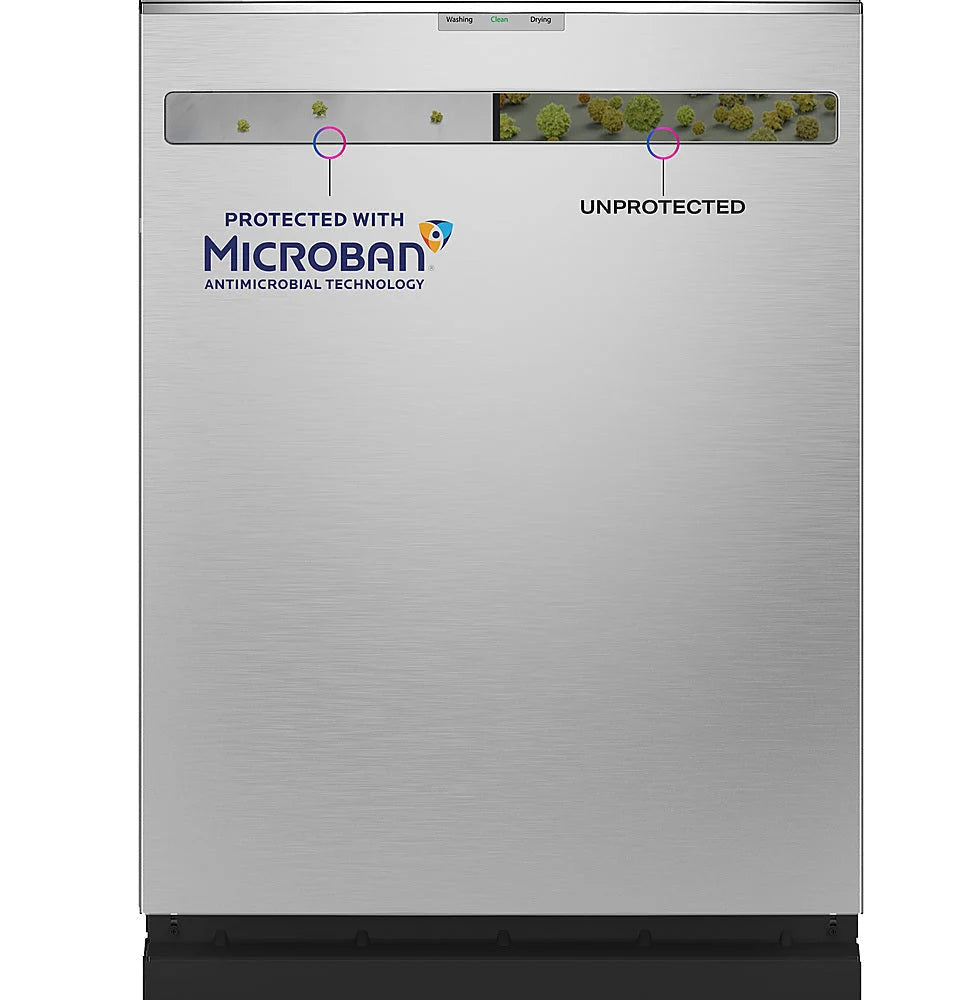 GE Profile - Top Control Built-In Stainless Steel Tub Dishwasher with 3rd Rack and Microban, 42dBA - Stainless steel
