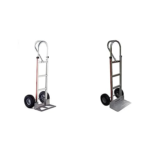 Magline HMK15AUA4 Aluminum Hand Truck, Vertical Loop Handle, Pneumatic Wheels, 500lbs Capacity