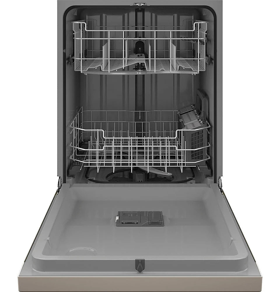 GE - Front Control Built-In Dishwasher, 52 dBA - Slate