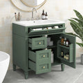 36 Bathroom Vanity with Single Sink Combo, Modern Undermount Bathroom Sink Cabinet with 2 Drawers and a Tip-Out Drawer, Freestanding Bathroom Vanities, Soft Closing, Solid Wood Frame