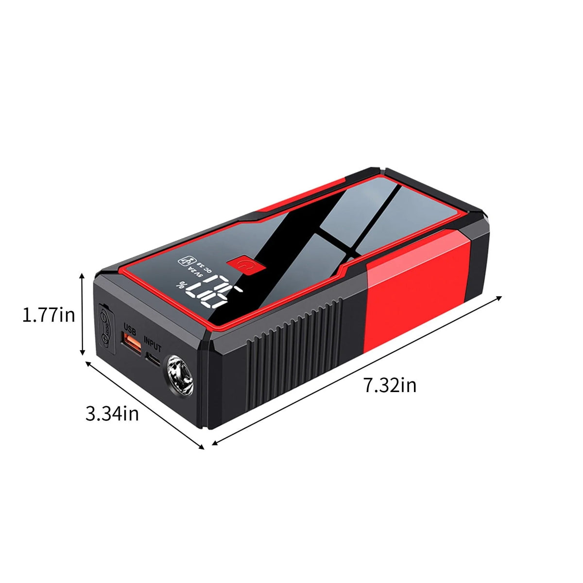 Augper Car Battery Jump Starters 2000A Jump Start Battery Pack for All Gasoline and Diesels Engines Portable 12V Car Charger Jumper with Type C Quick Charge LED Lights