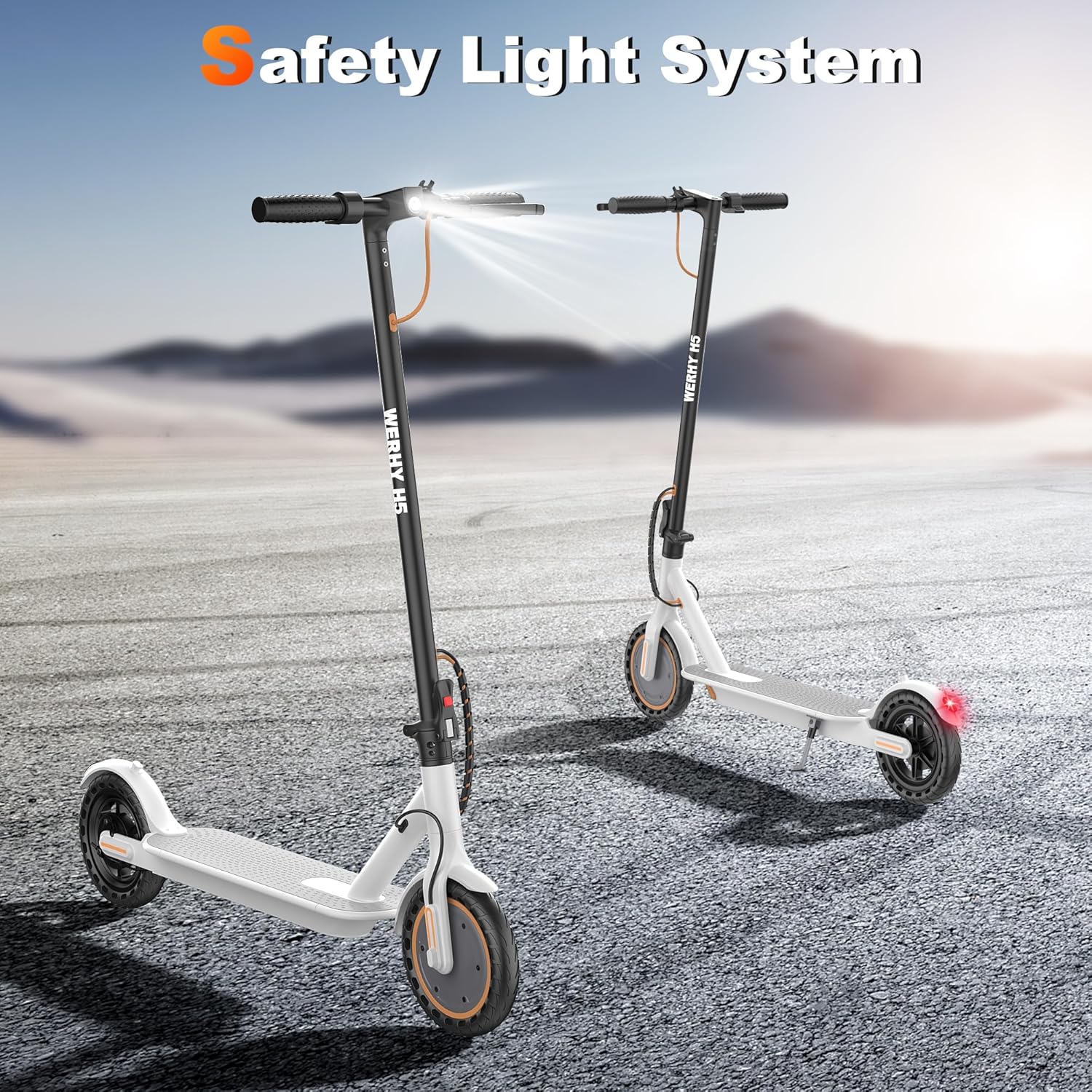 Electric Scooter, 350W/500W Motor, Top Speed 19/22 mph, Max 16/23/28Miles Ranges, Foldable E Scooter for Adults