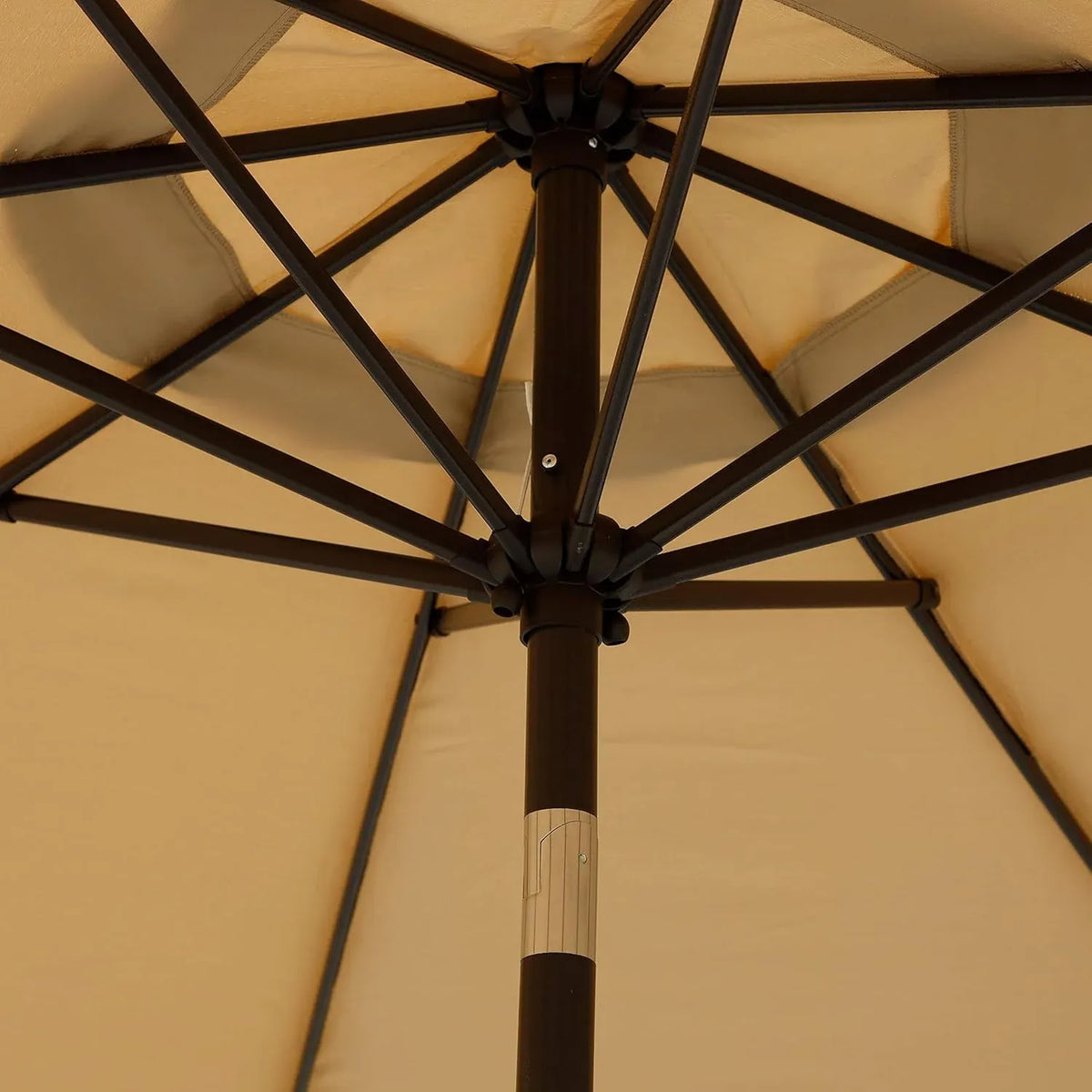 Blissun 9' Outdoor Patio Umbrella, Outdoor Table Umbrella, Yard Umbrella, Market Umbrella with 8 Sturdy Ribs, Push Button Tilt and Crank