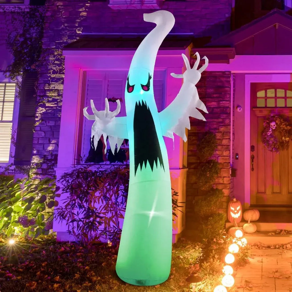 6 FT Halloween Inflatable Ghost with LED Scary Blow Up Decor - Inflable Fantasma