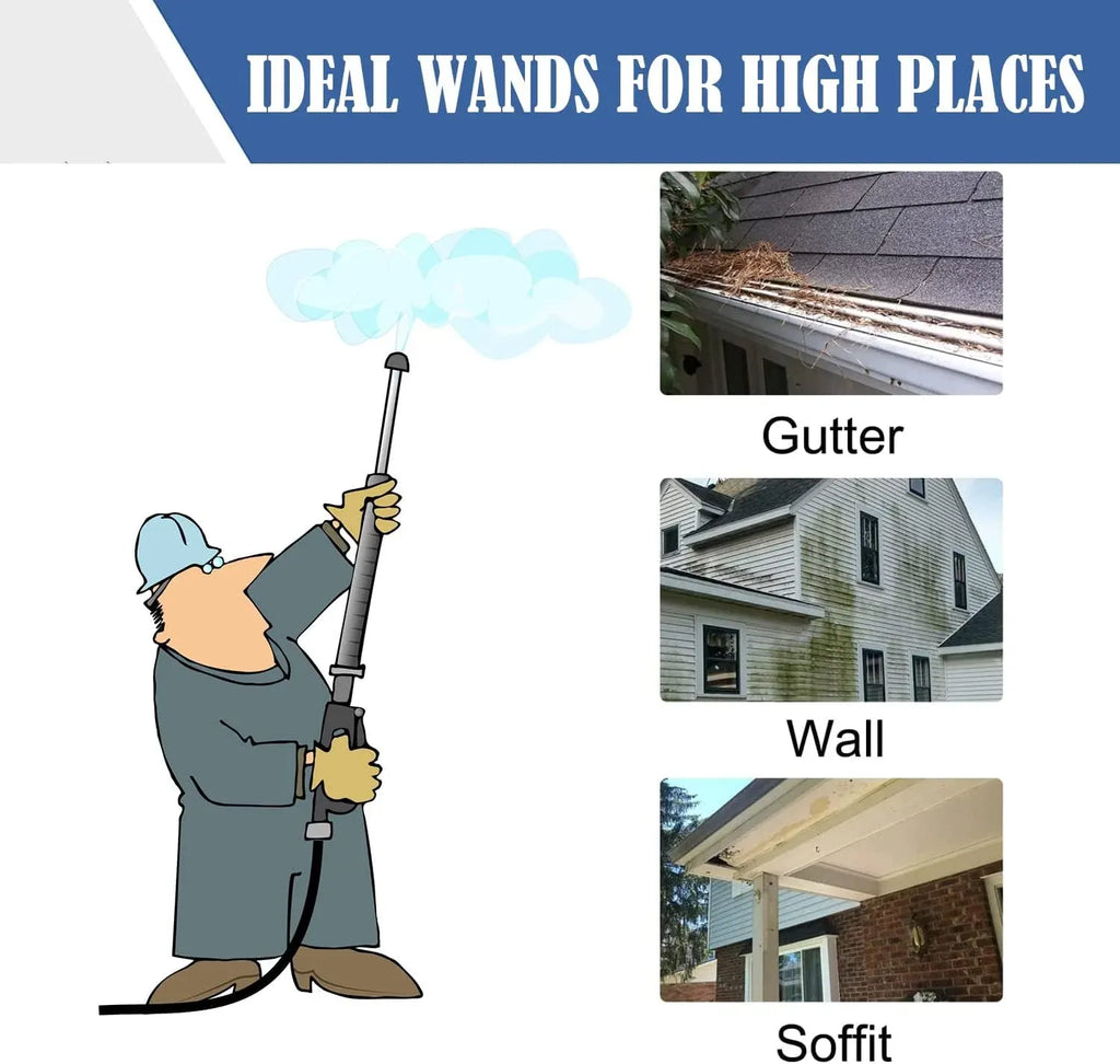 Long Pressure Washer Extension Wand, 2 Pack 60 Power Washer Extension Wand,Pressure Washer Lance,Stainless Steel Power Washer Extender Wands, 1/4” Quick Connect Fitting, 4000 PSI(120 Inch)