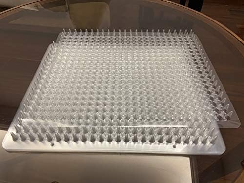 12 Pack Cat Repellent Outdoor/Indoor Scat Mat for Cats&Dogs, Keep Away Pest Plastic Mats with Spikes,16 x 13 Inches
