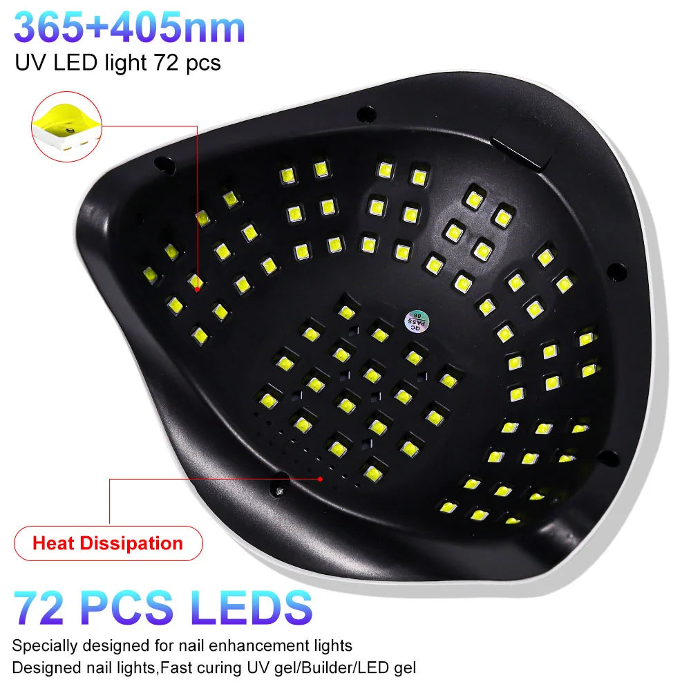 UV LED Nail Lamp Professional LED Nail Dryer For Gel Nails With Removable Base, Touch Screen 4 Timers And Automatic Sensor UV LED Nail Lamp Professional LED Nail Dryer For Gel Nails With Removable Bas