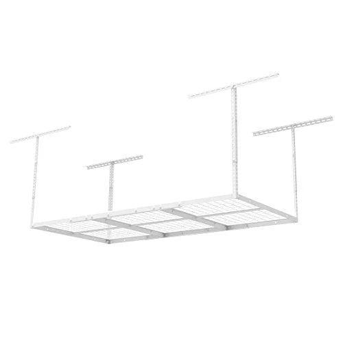 FLEXIMOUNTS 3x6 Overhead Garage Storage Adjustable Ceiling Storage Rack, 72 Length x 36 Width x 40 Height, Black