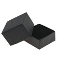 Matte Black Paper Jewelry Ring Gift Packaging Boxes With Foam Insert