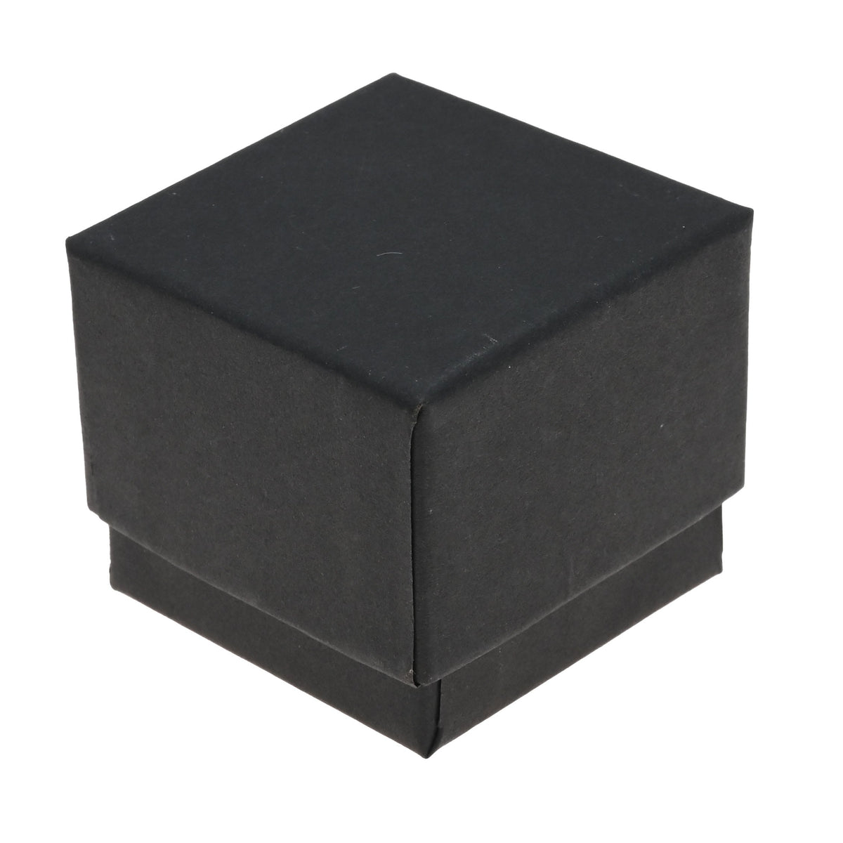 Matte Black Paper Jewelry Ring Gift Packaging Boxes With Foam Insert