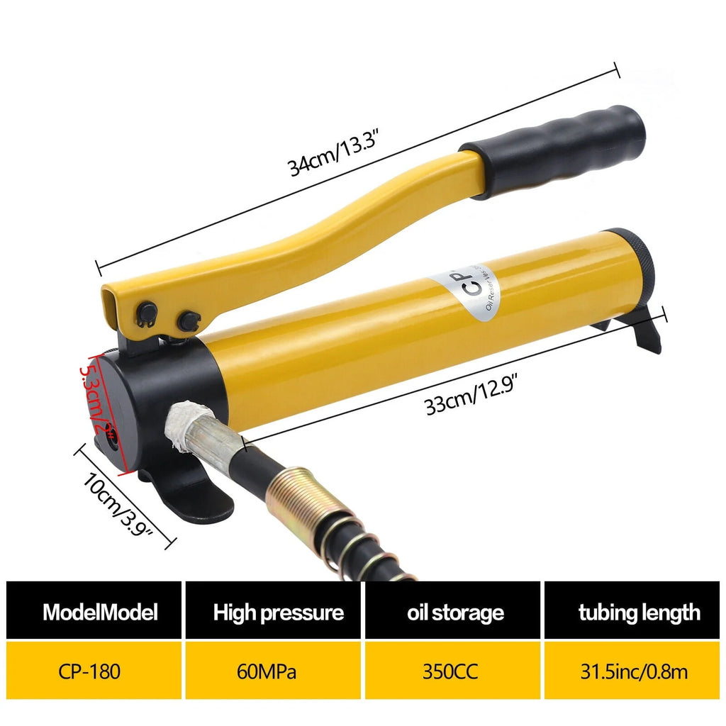 TFCFL 1.26 Hydraulic Jack 20T Hydraulic Jack Porta Power Kit with CP-180 Manual Hydraulic Hand Pump