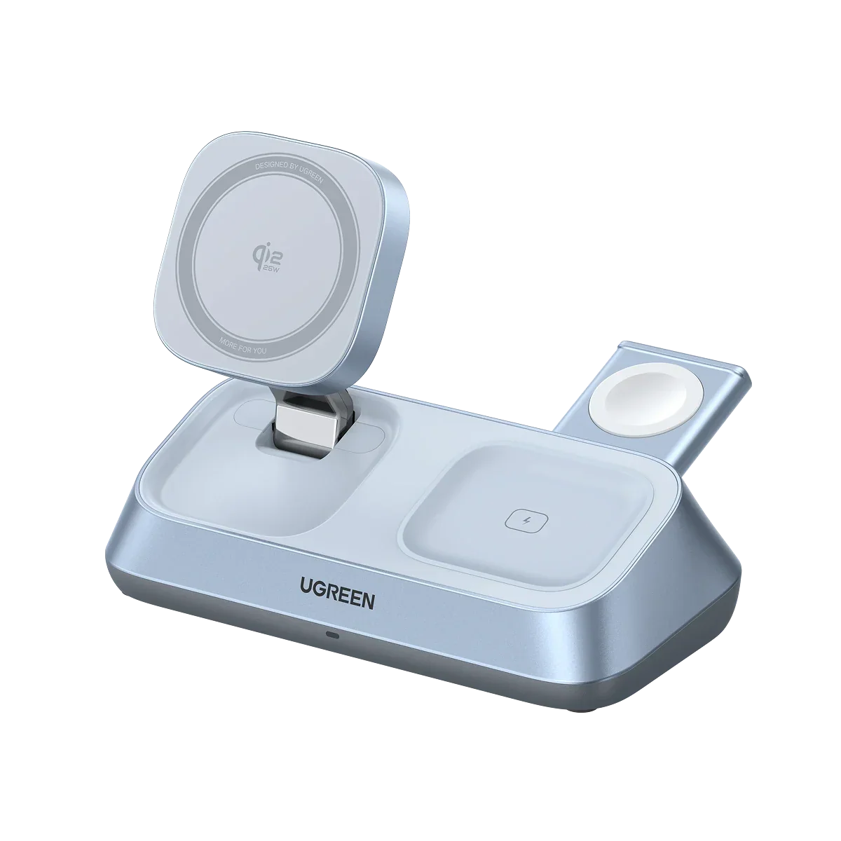 UGREEN MagFlow 3 in 1 แท่นชาร์จไร้สายตั้งโต๊ะ 25W