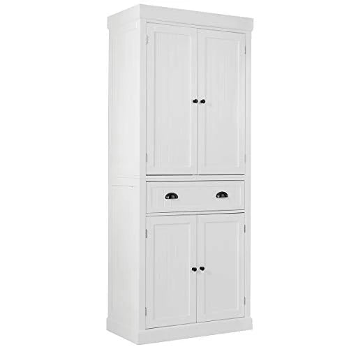 Tangkula Freestanding Cupboard Traditional Adjustable