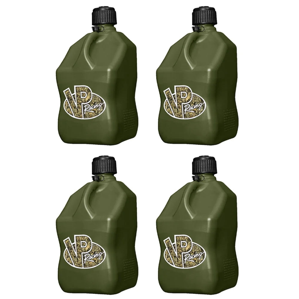 VP Racing Fuels Motorsport 5.5 Gallon Square Utility Jugs, Camo (4 Pack)