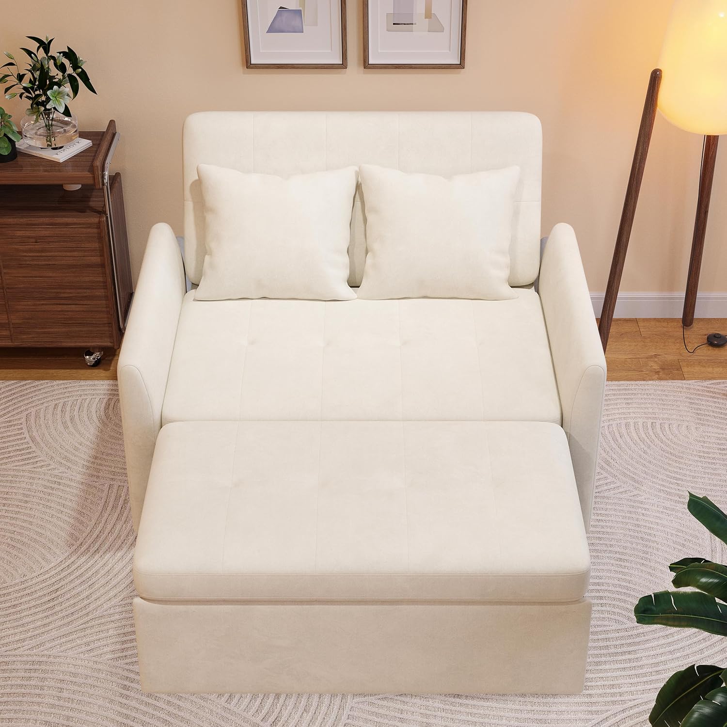 Sleeper Sofa Bed 3 in 1 Convertible Sleeper Couch Bed Pull Out Small Loveseat Sofa