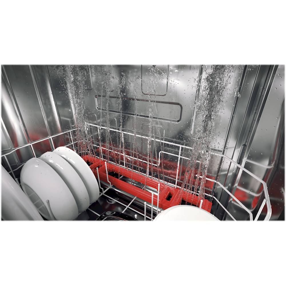 GE Profile - Hidden Control Built-In Dishwasher with Stainless Steel Tub, Fingerprint Resistance, 42 dBA - Stainless steel