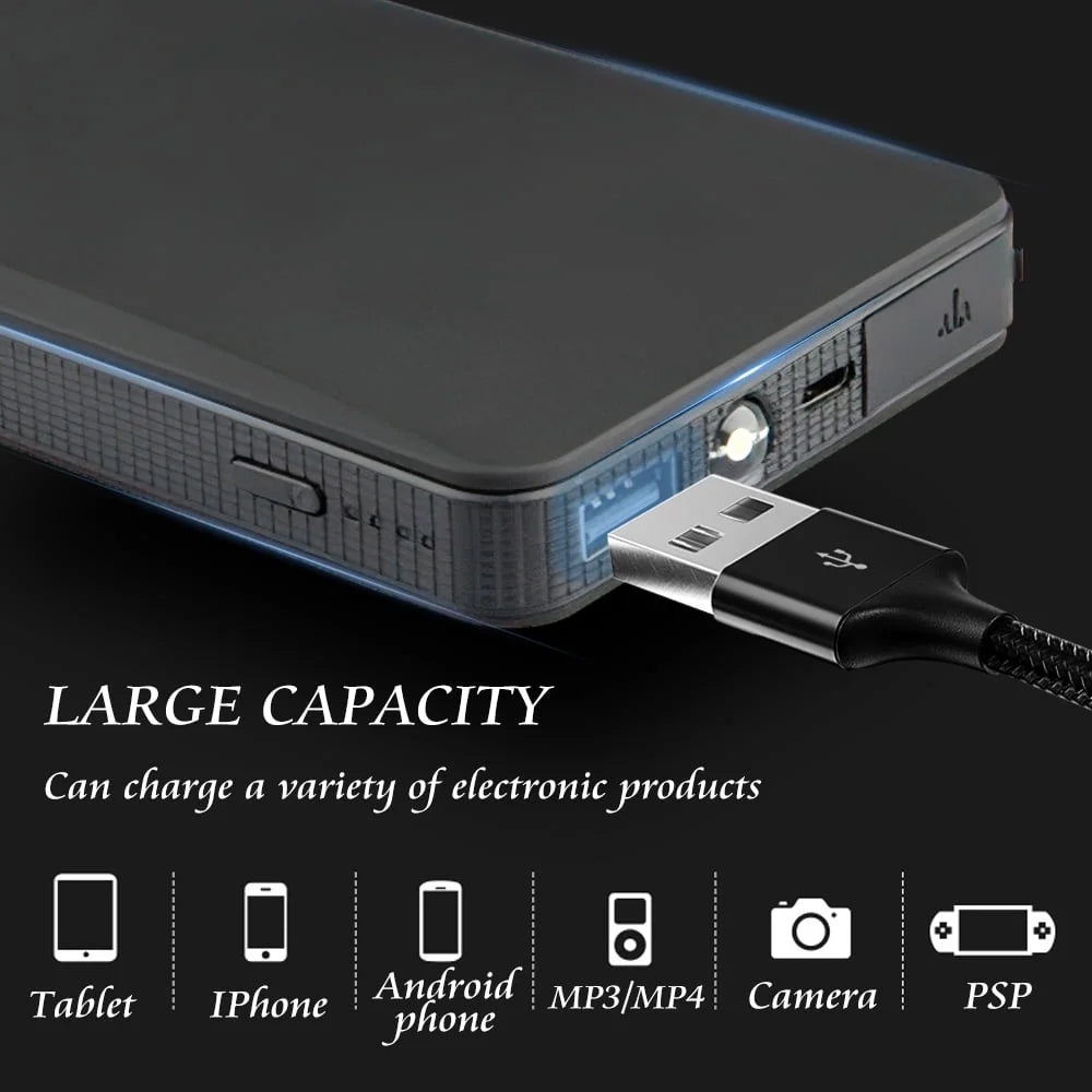 Car Battery Jump Starter,6000mah 12V Peak Portable Battery Charger,For Up To 4.0L Gas Car & 5.0L Diesel Car, With USB Quick Charge And Led Lights, Jump Starter For Phones/Laptop/ Motorcycles, ZJ14