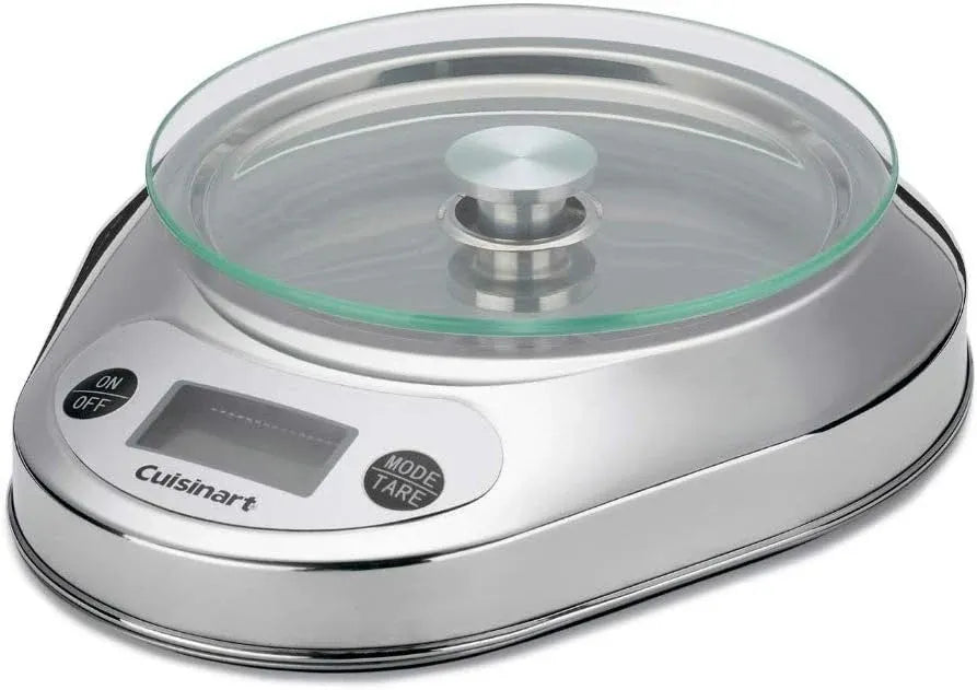 Cuisinart KML-KO3B Precision Chef Bowl Electronic Kitchen Scale, Silver, 2.5 x 7.4 x 9.25