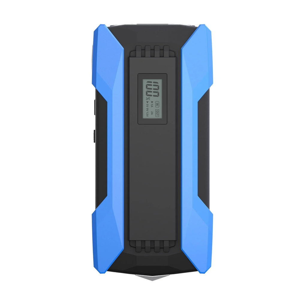 Meterk 1500A Peaks 10000mAh Car Jump Starter QC3.0 Fast Charging with LED Digital Display/Dual USB/Safety Hammer/LED Light/Multiple Protections 12.0V Car Battery Booster Pack Support Low-Tempera
