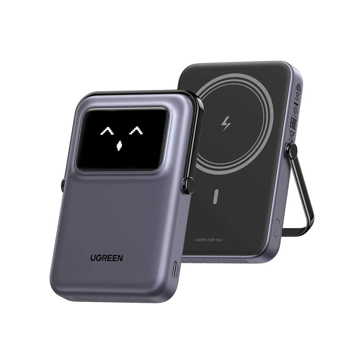 UGREEN Uno Manyetik Kablosuz Powerbank 10000mAh Qi 20W (Gri)