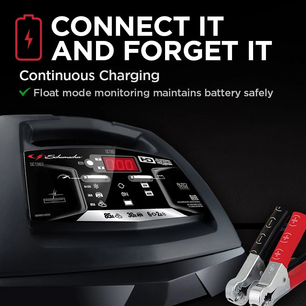 Schumacher Fully Automatic Battery Charger- 85 Amp/30 Amp, 6V/12V
