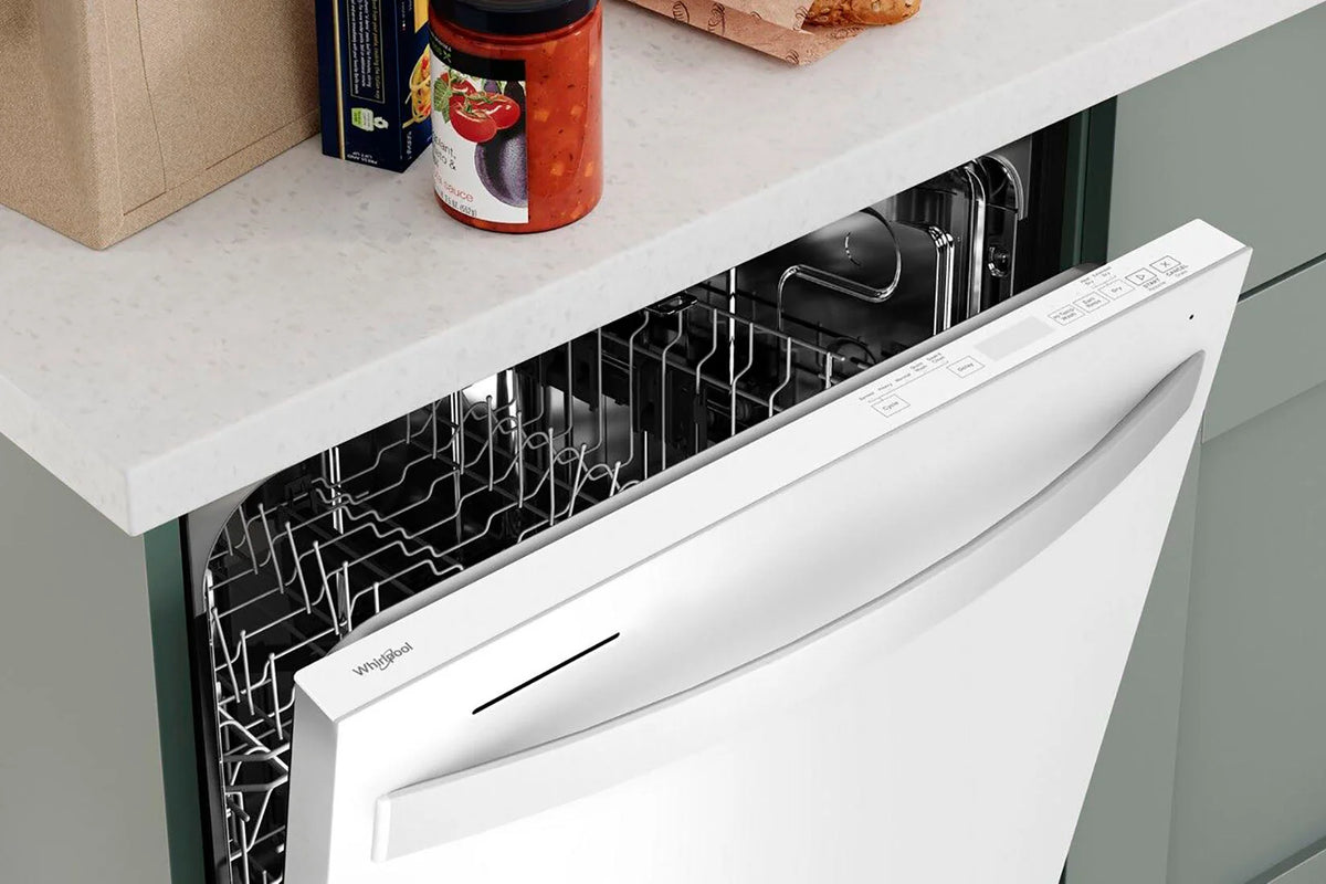Whirlpool - 24 Top Control Built-In Dishwasher with Stainless Steel Tub, Large Capacity with Tall Top Rack, 50 dBA - White