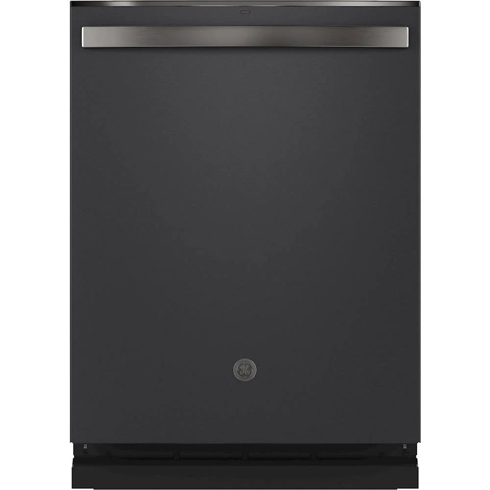 GE - Top Control Built-In Dishwasher with Stainless Steel Tub, 3rd Rack, 46dBA - Black slate